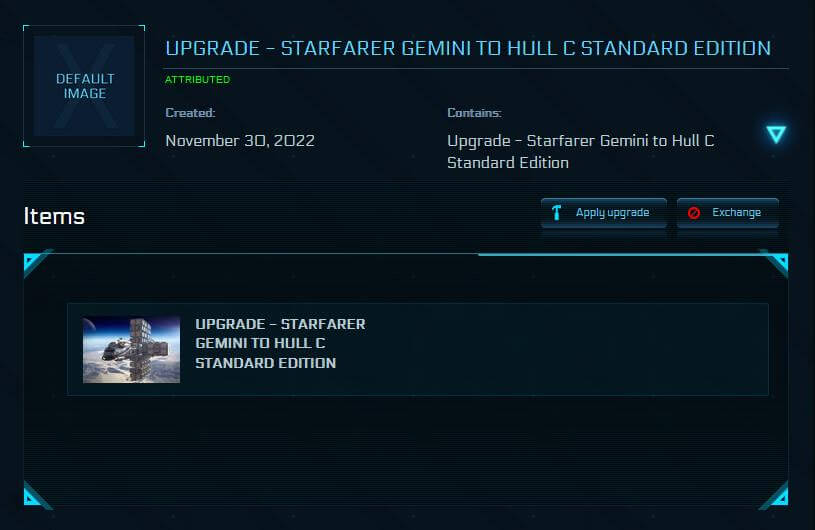 Starfarer Gemini to MISC Hull C Upgrade CCU