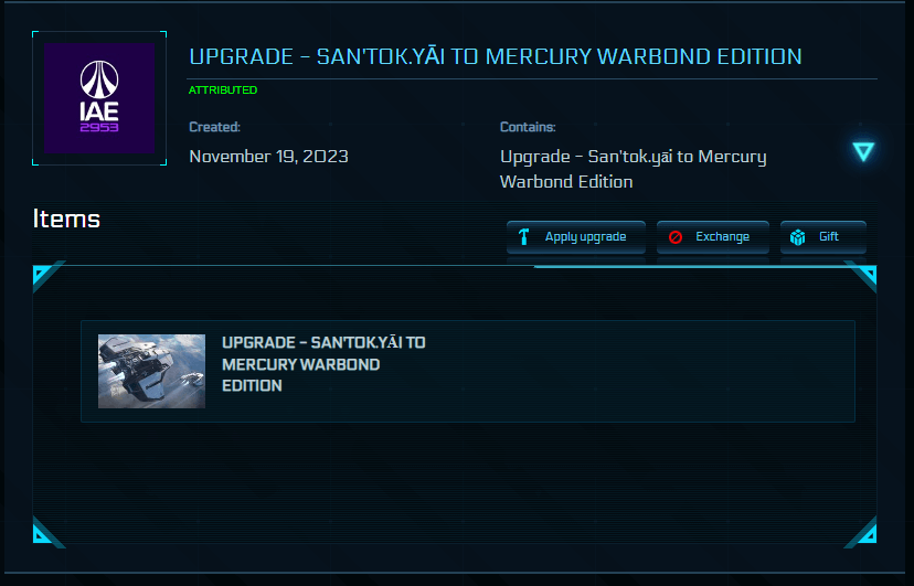 UPGRADE – SAN’TOK.YĀI TO MERCURY WARBOND EDITION