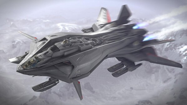 Retaliators X2 Flying Over Wintry Mountains Crop