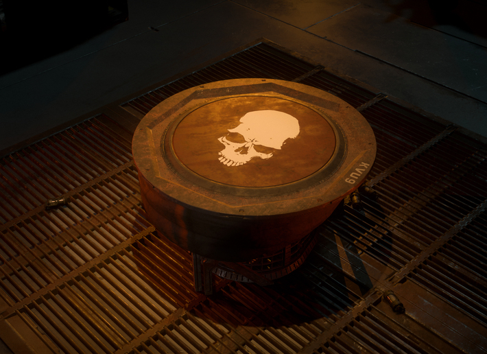 Salvaged Skull Table