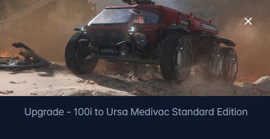 Origin 100i to RSI Ursa Medivac Upgrade CCU
