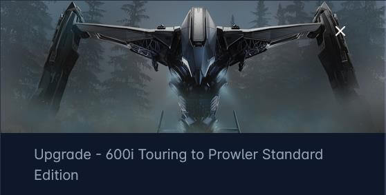 Origin 600I Touring to Esperia Prowler Upgrade CCU