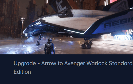 Anvil Arrow Black to Aegis Avenger Warlock Upgrade CCU