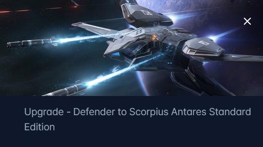 Banu Defender to RSI Scorpius Antares Upgrade CCU