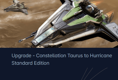 RSI Constellation Taurus to Anvil Hurricane Upgrade CCU