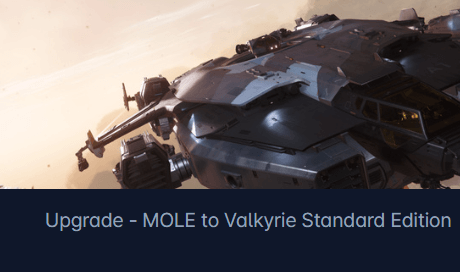 Argo Mole to Anvil Valkyrie Upgrade CCU
