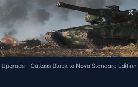Drake Cutlass Black to Tumbril Nova Upgrade CCU