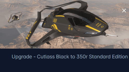 Drake Cutlass Black to Origin 350r Upgrade CCU