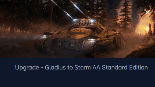Aegis Gladius to Tumbril Storm AA Upgrade CCU