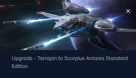 Anvil Terrapin to RSI Scorpius Antares Upgrade CCU