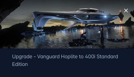 Aegis Vanguard Hoplite to Origin 400I Upgrade CCU