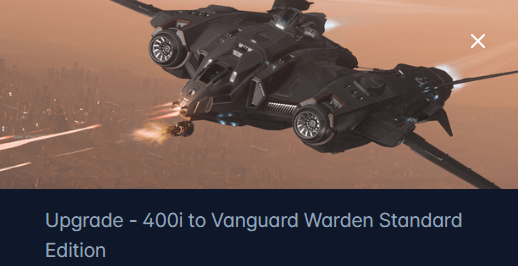 Origin 400I to Aegis Vanguard Warden Upgrade CCU