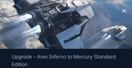 Crusader Ares Inferno to Mercury Star Runner Upgrade CCU