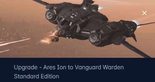 Crusader Ares Ion to Aegis Vanguard Warden Upgrade CCU