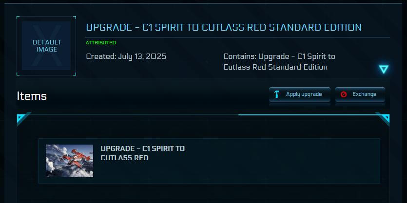 Crusader C1 Spirit to Drake Cutlass Red Upgrade CCU