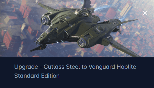 Drake Cutlass Steel to Aegis Vanguard Hoplite Upgrade CCU