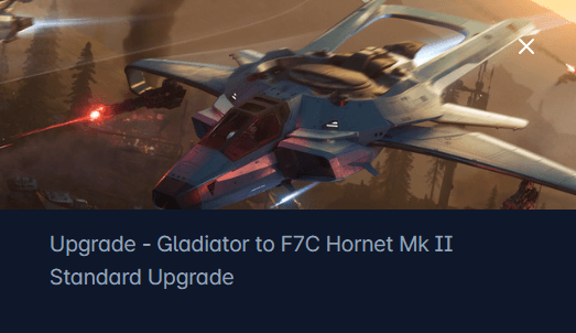 Anvil Gladiator to F7C Hornet MK 2 Upgrade CCU