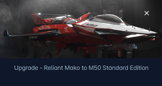 MISC Reliant Mako A to Origin M50 Upgrade CCU