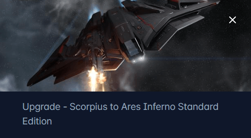 RSI Scorpius to Crusader Ares Inferno Upgrade CCU