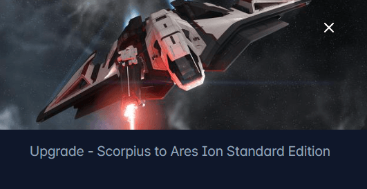 RSI Scorpius to Crusader Ares Ion Upgrade CCU