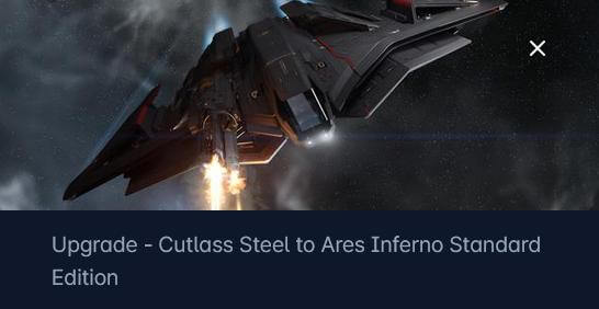 Drake Cutlass Steel to Crusader Ares Inferno Upgrade CCU