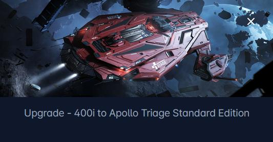 Origin 400I to RSI Apollo Triage Upgrade CCU