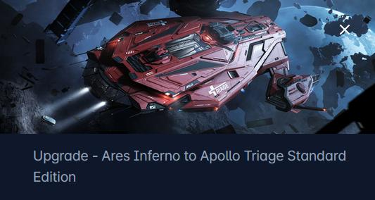 Crusader Ares Inferno  to RSI Apollo Triage Upgrade CCU