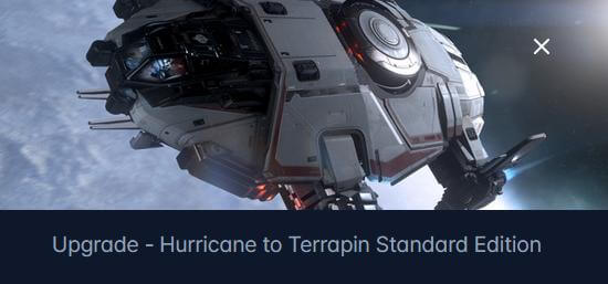Anvil Hurricane to Anvil Terrapin Upgrade CCU