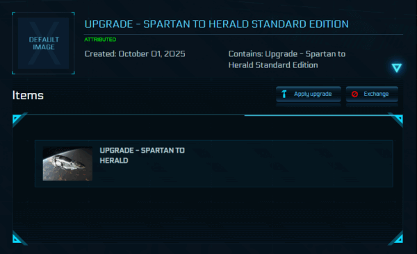 Anvil Spartan  To Drake Herald Upgrade Ccu