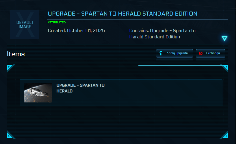 Anvil Spartan  to Drake Herald Upgrade CCU