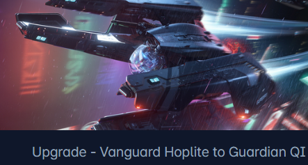 Aegis Vanguard Hoplite to Mirai Guardian QI Upgrade CCU
