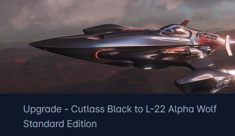 Drake Cutlass Black to Kruger L-22 Alpha Wolf Upgrade CCU