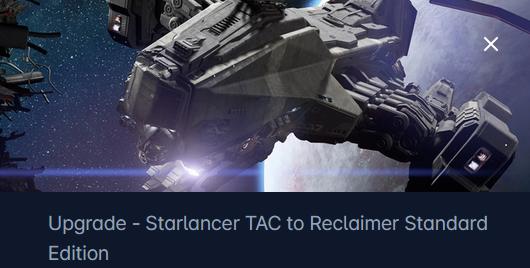 MISC Starlancer TAC to Aegis Reclaimer Upgrade CCU