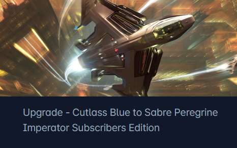 Drake Cutlass Blue to Aegis Sabre Peregrine Upgrade CCU