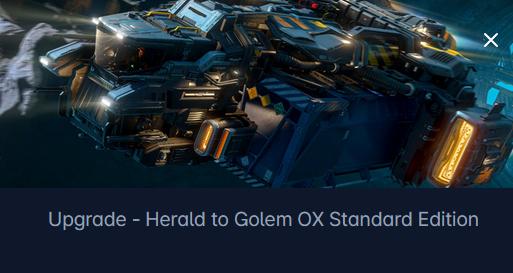 Drake Herald to Drake Golem OX Upgrade CCU