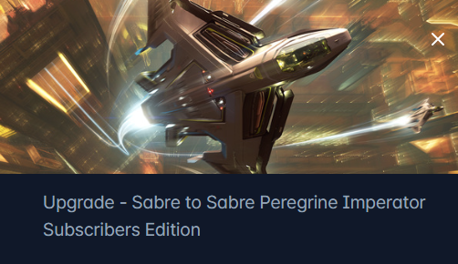 Aegis Sabre to Aegis Sabre Peregrine Upgrade CCU